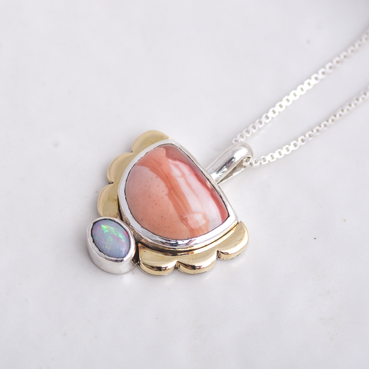 Tidal Necklace ◇ Willow Creek Jasper + Australian Opal