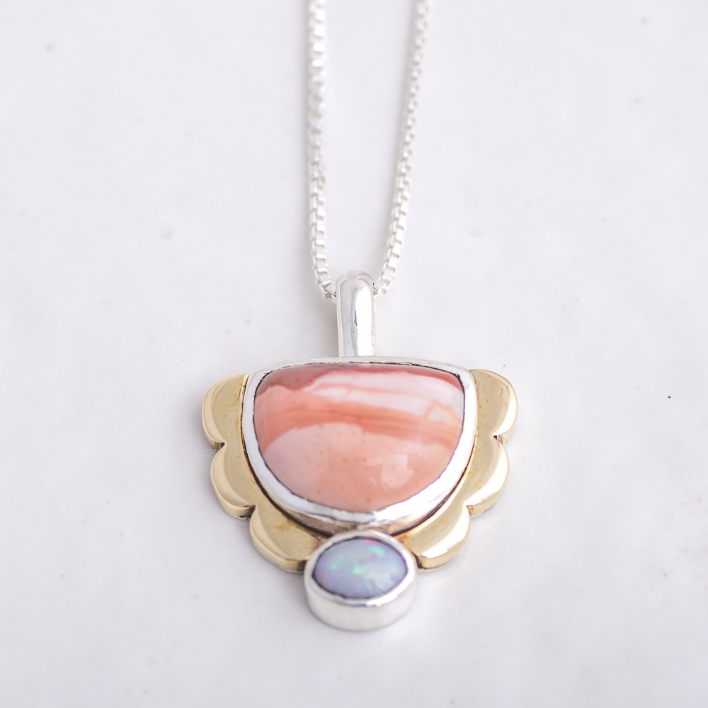 Tidal Necklace ◇ Willow Creek Jasper + Australian Opal