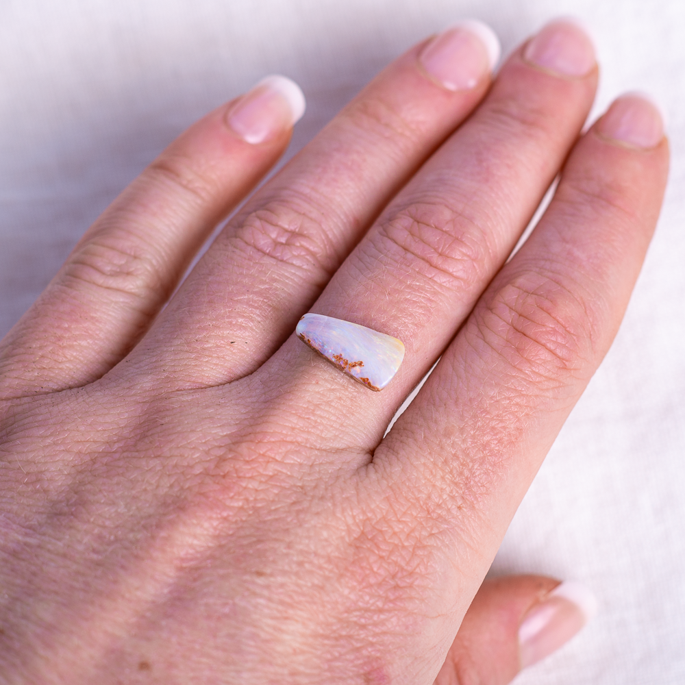 Opal East West Ring #7 ◇ Australian Opal ◇ Made in your size.