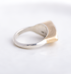 Opal East West Ring ◇ Size 6.5 ◇  Silver + 14k Gold