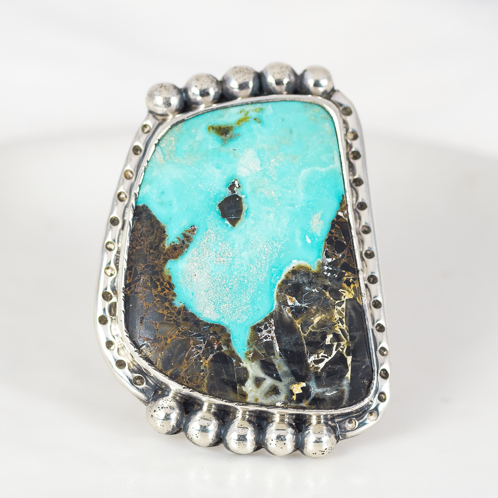 Wanderer Ring (D) ◇ Nevada Turquoise ◇ Size 7.5