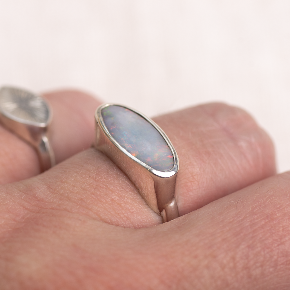 Opal East West Ring ◇ Size 6