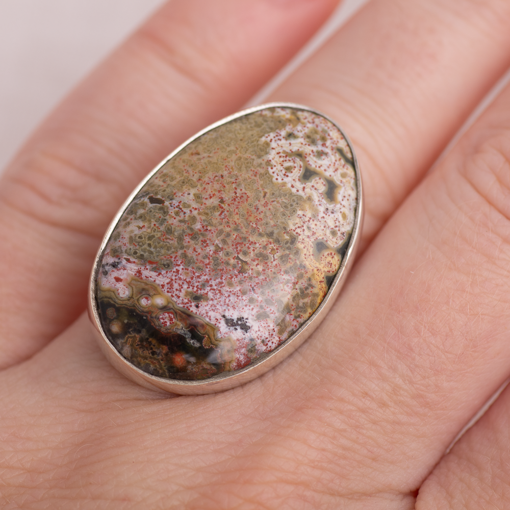 Luminous Ring  ◇ Ocean Jasper ◇ Size 8