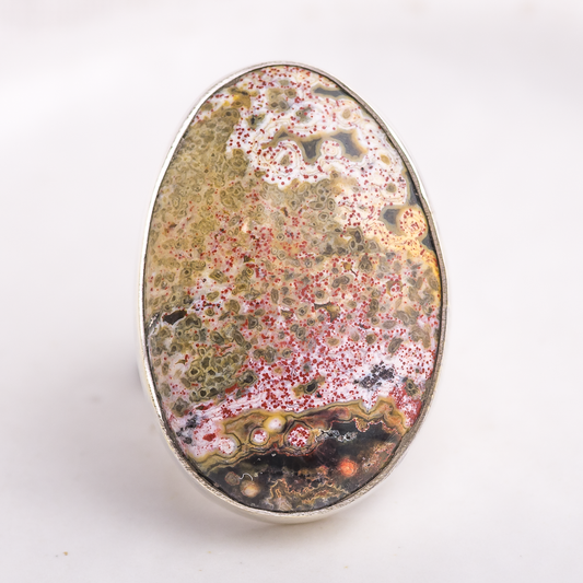 Luminous Ring  ◇ Ocean Jasper ◇ Size 8