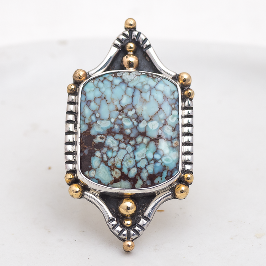 Dunes Ring (A) ◇ Hubei Turquoise ◇ Size 7