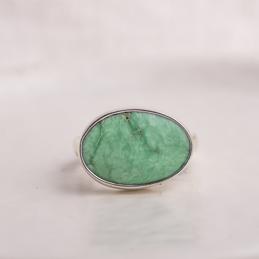 Luminous Ring ◇ Australian Green Variscite ◇ Size 7