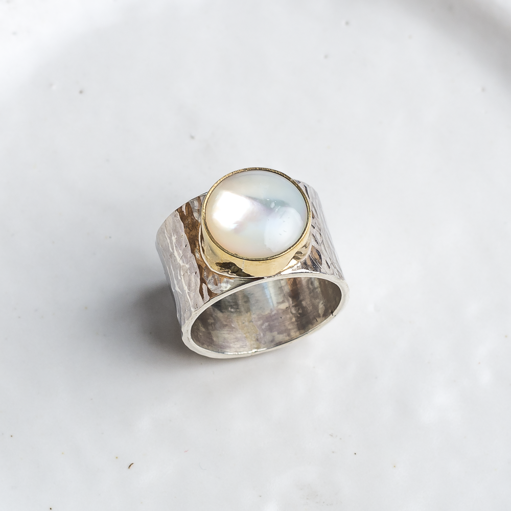 New Moon Ring ◇ Mother of Pearl ◇ Multiple Sizes