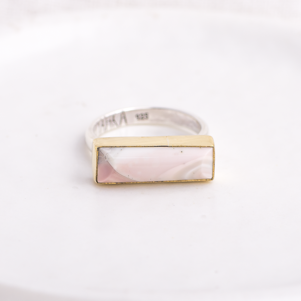 Horizontal Luminous Ring ◇ Willow Creek Jasper ◇ Size 8