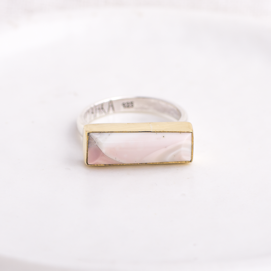 Horizontal Luminous Ring ◇ Willow Creek Jasper ◇ Size 8