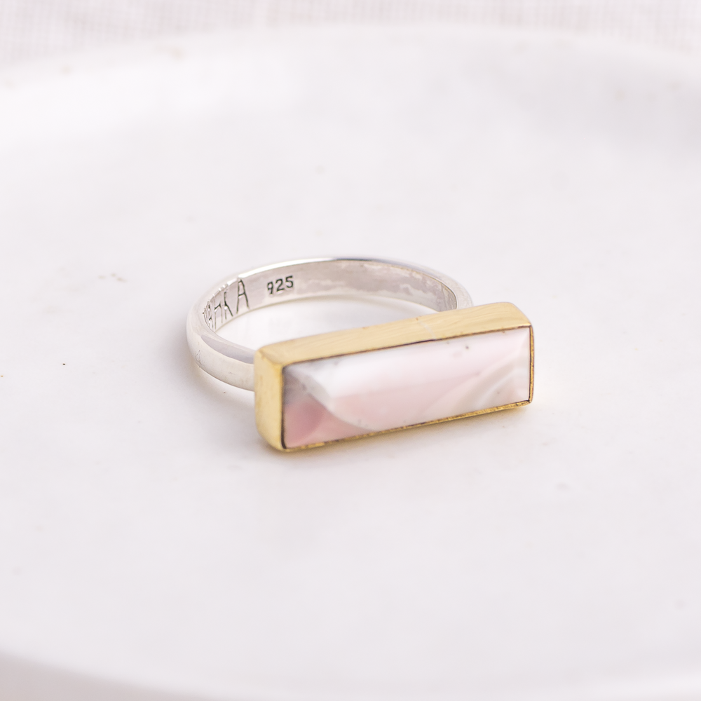 Horizontal Luminous Ring ◇ Willow Creek Jasper ◇ Size 8