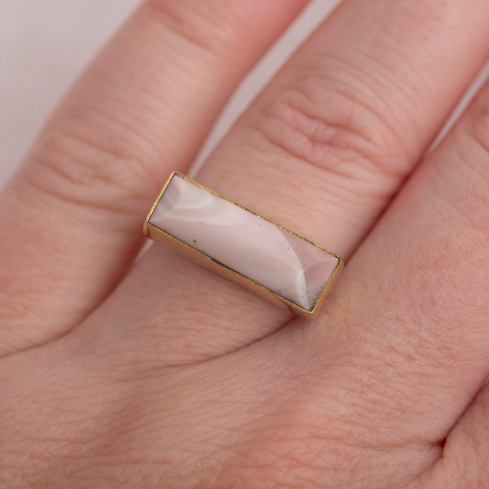 Horizontal Luminous Ring ◇ Willow Creek Jasper ◇ Size 8