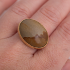 Horizontal Luminous Ring ◇ Cripple Creek Jasper ◇ Size 9