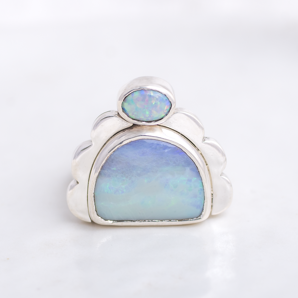 Tidal Ring ◇ Australian Opal ◇ Size 7