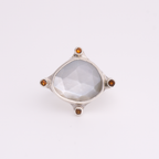 Meridian Ring ◇ Mother of Pearl + Citrine ◇ Size 6