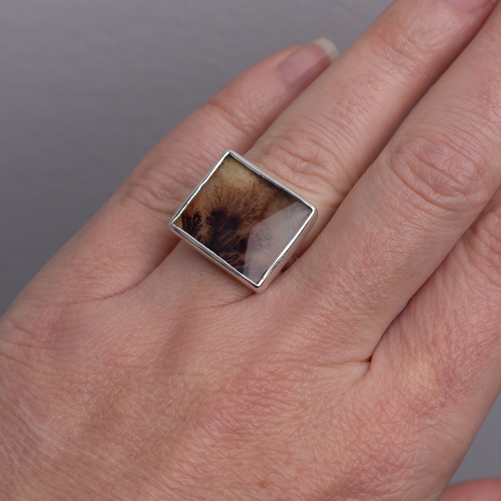 Luminous Ring ◇ Dendritic Agate ◇ Size 6.5
