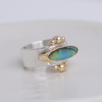 Elongated Abalone Affinity Ring ◇ Abalone ◇ Size 5.5