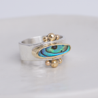 Elongated Abalone Affinity Ring ◇ Abalone ◇ Size 6.5