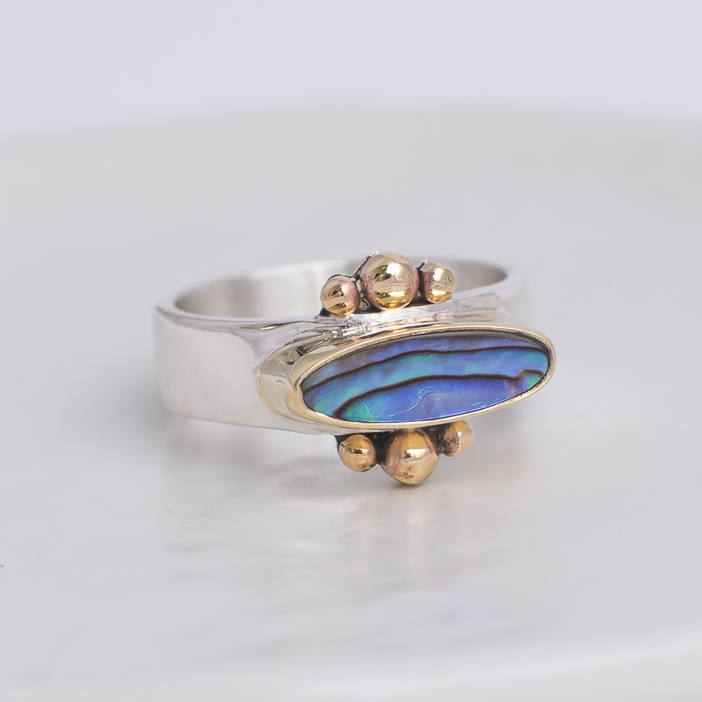Elongated Abalone Affinity Ring ◇ Abalone ◇ Size 9.5