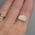 Meridian Ring - Made in Your Size ◇ Mother of Pearl + Berry Sapphire (All Silver or Silver + Gold)