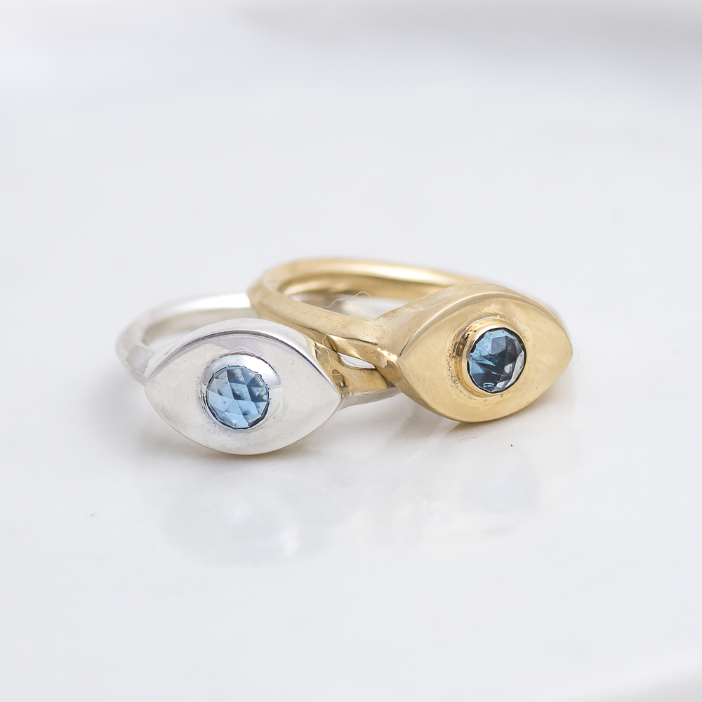 Mini Vision Ring ◇ Aquamarine ◇ Made in your size
