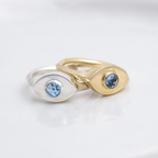 Mini Vision Ring ◇ Aquamarine ◇ Made in your size