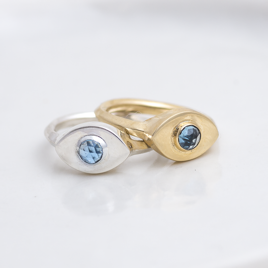 Mini Vision Ring ◇ Aquamarine ◇ Made in your size