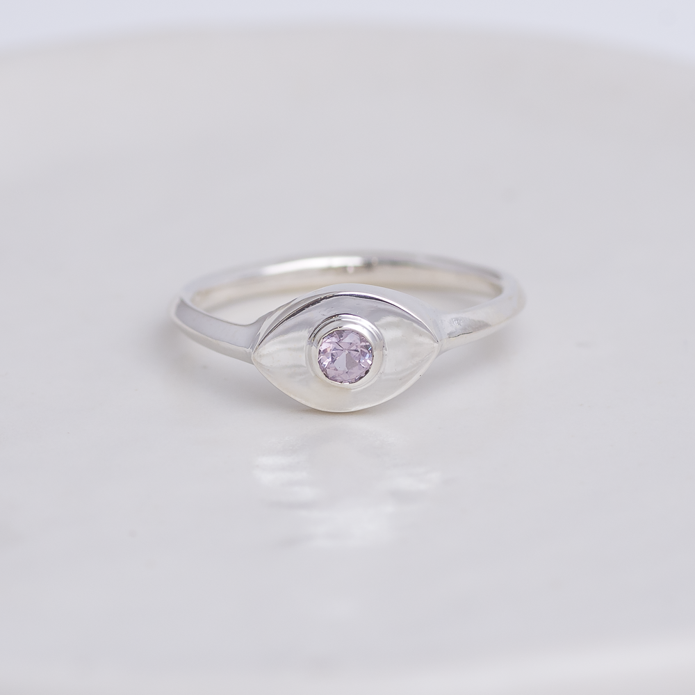 Silver Mini Vision Ring ◇ Lavender Spinel ◇ Custom size