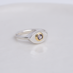 Silver + 22k Gold Mini Vision Ring ◇ Lavender Spinel ◇ Custom size Ring HOLIDAY COLLECTION
