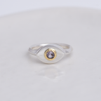 Silver + 22k Gold Mini Vision Ring ◇ Lavender Spinel ◇ Custom size Ring HOLIDAY COLLECTION