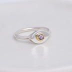 Silver + 22k Gold Mini Vision Ring ◇ Lavender Spinel ◇ Custom size Ring HOLIDAY COLLECTION