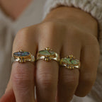 Elongated Abalone Affinity Ring ◇ Abalone ◇ Size 9.5