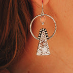 Emergence Earrings ◇ Wild Horse Magnesite + Pink Opal