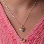 Mini Tidal Necklace  ◇ Landscape Jasper + Australian Opal