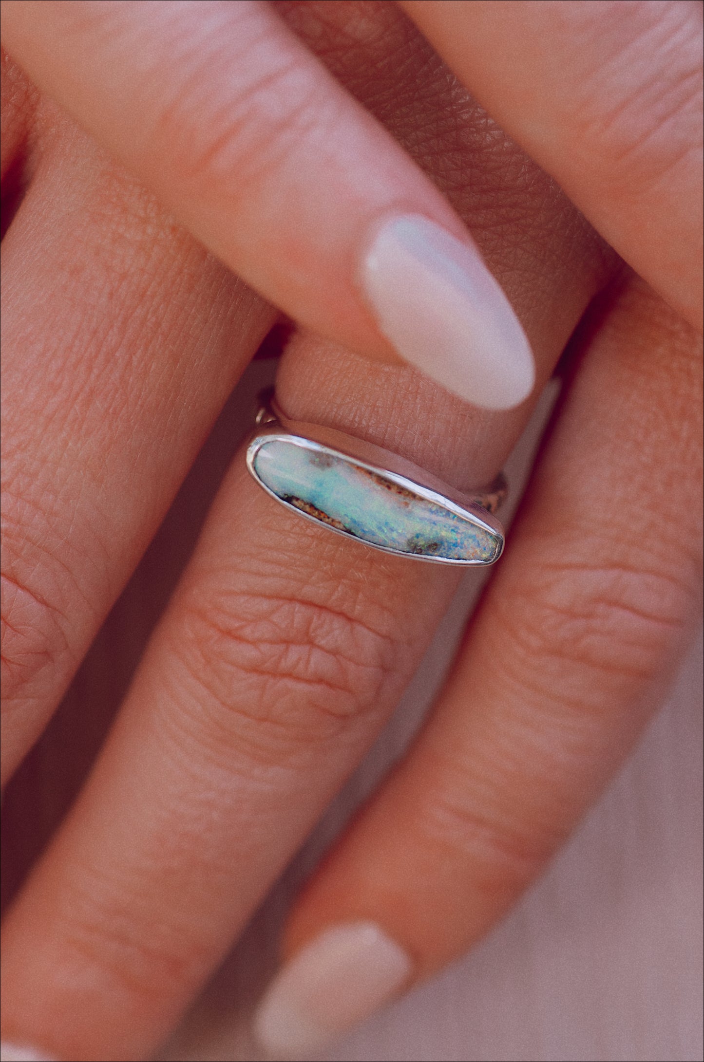 East West Opal Ring ◇ Australian Opal ◇ Size 6.5