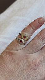 Mini Vision Ring ◇ Rose Cut Garnet ◇ Made in your size.