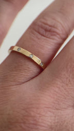 Diamond Studded Gold Band