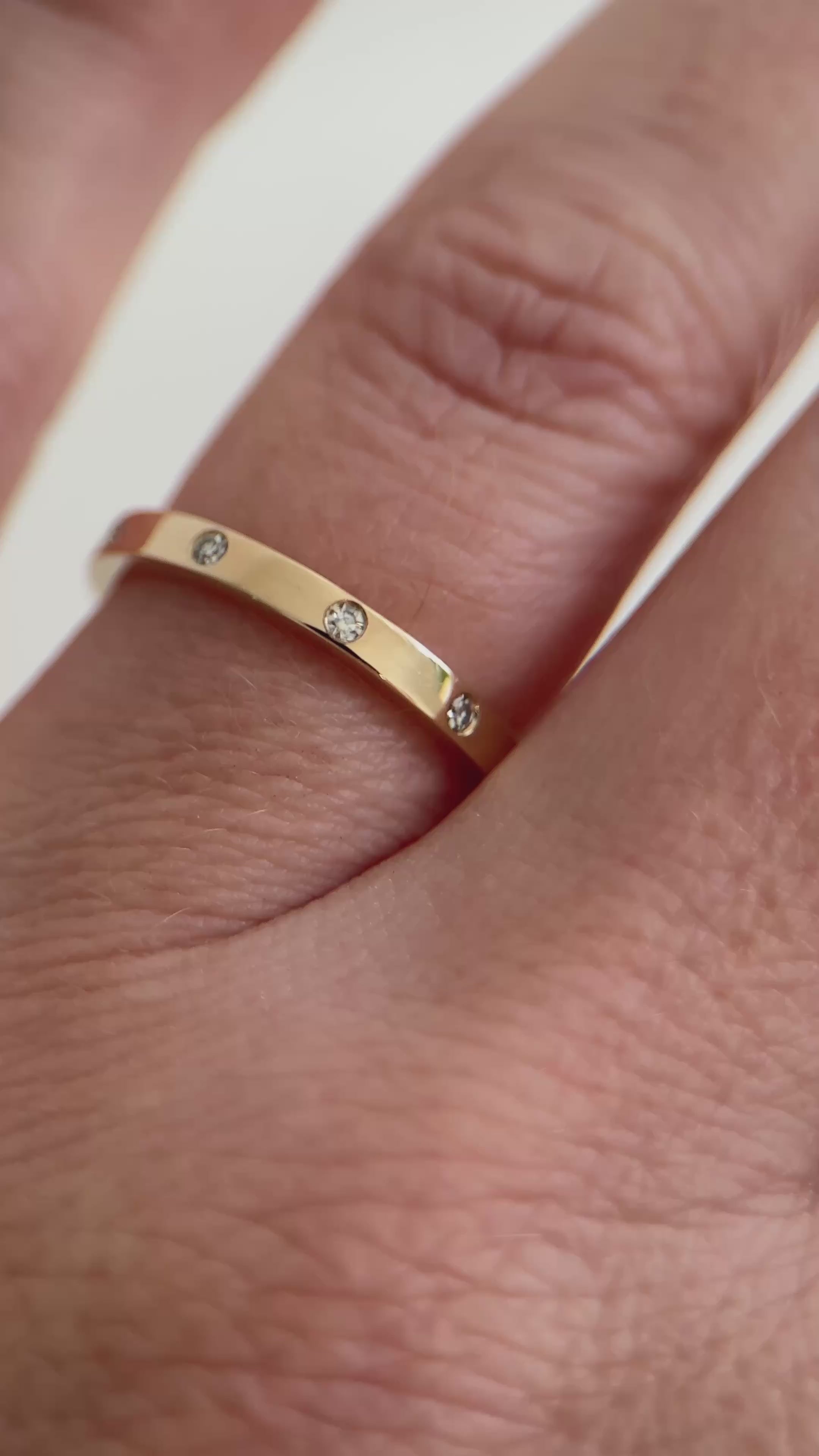 Diamond Studded Gold Band
