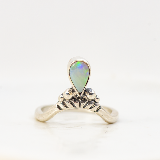 Opal Arch Ring ◇ Sterling Silver ◇ Size 7