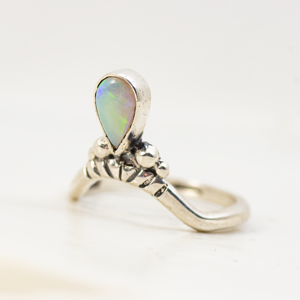Opal Arch Ring ◇ Sterling Silver ◇ Size 7